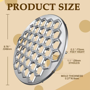 Moule à raviolis en alliage d'aluminium DIY, outil de cuisine pour la préparation de raviolis ou de biscuits - Product Image 2