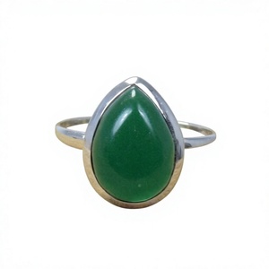 Bague en argent sterling 925 avec pierre précieuse onyx vert sertie clos, tendance, chrétienne, faite à la main, bijoux fins anciens certifiés - Product Image 1