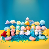 Boîte Mystère Meichai Beans Blind Bag Meichai Minis Aquarium Série 2 Blind Box Figurines en Vinyle Animate Bread Figurines Animate