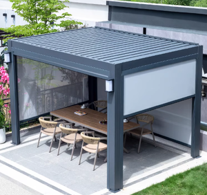 Pergola Elettrica da Esterno Personalizzata in Alluminio, Ecologica e Impermeabile, con Doppio Vetro Temperato per Giardino e Soggiorno - Product Image 4