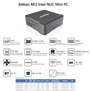 AK3 Mini Win10 Intel <span class=keywords><strong>Apollo</strong></span> <span class=keywords><strong>Lake</strong></span> <span class=keywords><strong>Celeron</strong></span> <span class=keywords><strong>J3455</strong></span> 6GB DDR3L RAM 64GB EMMC ROM Triple pantalla compacta Mini PC - Product Image 2