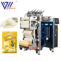 Emballage multifonctionnel automatique multi-voies pour bâtonnets de yaourt, miel et lait liquide de qualité alimentaire, sachet film/papier à scellage 4 côtés