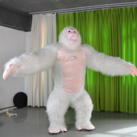 Costume de gorille gonflable réaliste, mascotte animal King Kong, costume gonflable géant taille unique