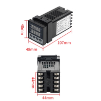 PSLT REX-C100 Pengontrol Suhu Digital Cerdas Layar LED 220V AC 48x48 Layar Sentuh Otomatis Penuh Buatan China untuk