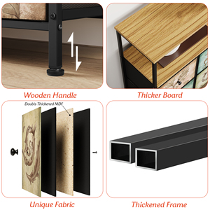 Tủ quần áo cho phòng ngủ với 6 ngăn kéo Mở Kệ vải lưu trữ tủ quần áo ngực của ngăn kéo cho tủ quần áo đầu giường phòng khách hành lang - Product Image 6