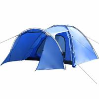Tente de camping familiale grande capacité pour 4 personnes, facile à monter, double couche, légère, portable, idéale pour le glamping et les escapades en plein air, tente tunnel avec vestibule