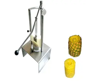 Paslanmaz çelik manuel ananas soyma ve kaplama makinesi ananas soyucu ve corer makinesi