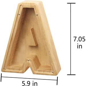 Customized 26 <strong>Letters</strong> <strong>Wooden</strong> Piggy Bank <strong>Wooden</strong> Kids Piggy Bank <strong>Wooden</strong> Money Boxes <strong>Wooden</strong> <strong>Letter</strong> Piggy Bank - Product Image 3