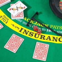 EASTOMMY Table de jeu de casino ET-104038 Boîte de couleur pour fêtes Ensemble de tables de jeu en feutre