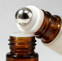 Flacons roll-on en verre de 3 ml à 10 ml avec bouchons en bois de bambou, mini flacons roll-on en verre pour parfum et huiles essentielles
