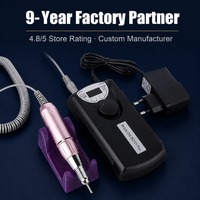 Machine à ongles professionnelle rechargeable 30000 tr/min, portable, sans fil, faible bruit, outil de polissage électrique pour ongles en acrylique et gel