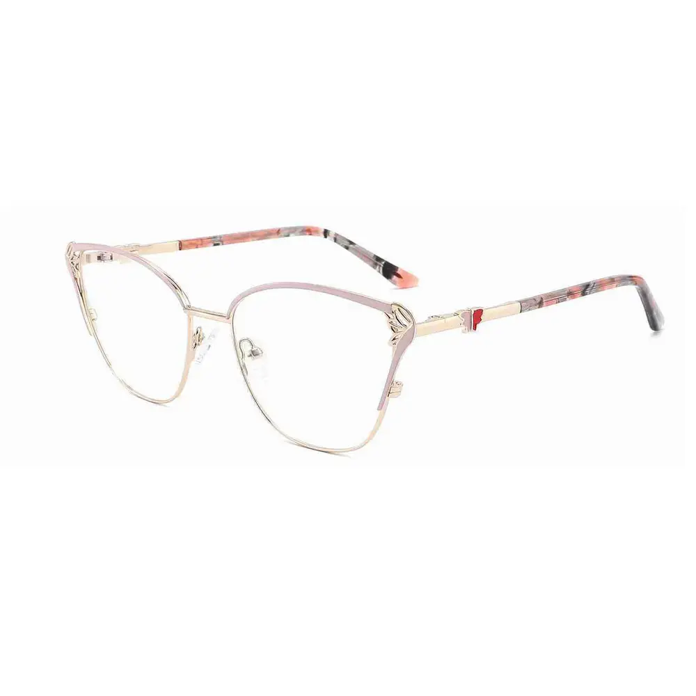 2022 Trendy Glasses Frame for Women Optical Frame for Girl Metal Frame Custom Logo Brand Eyewear Unisex