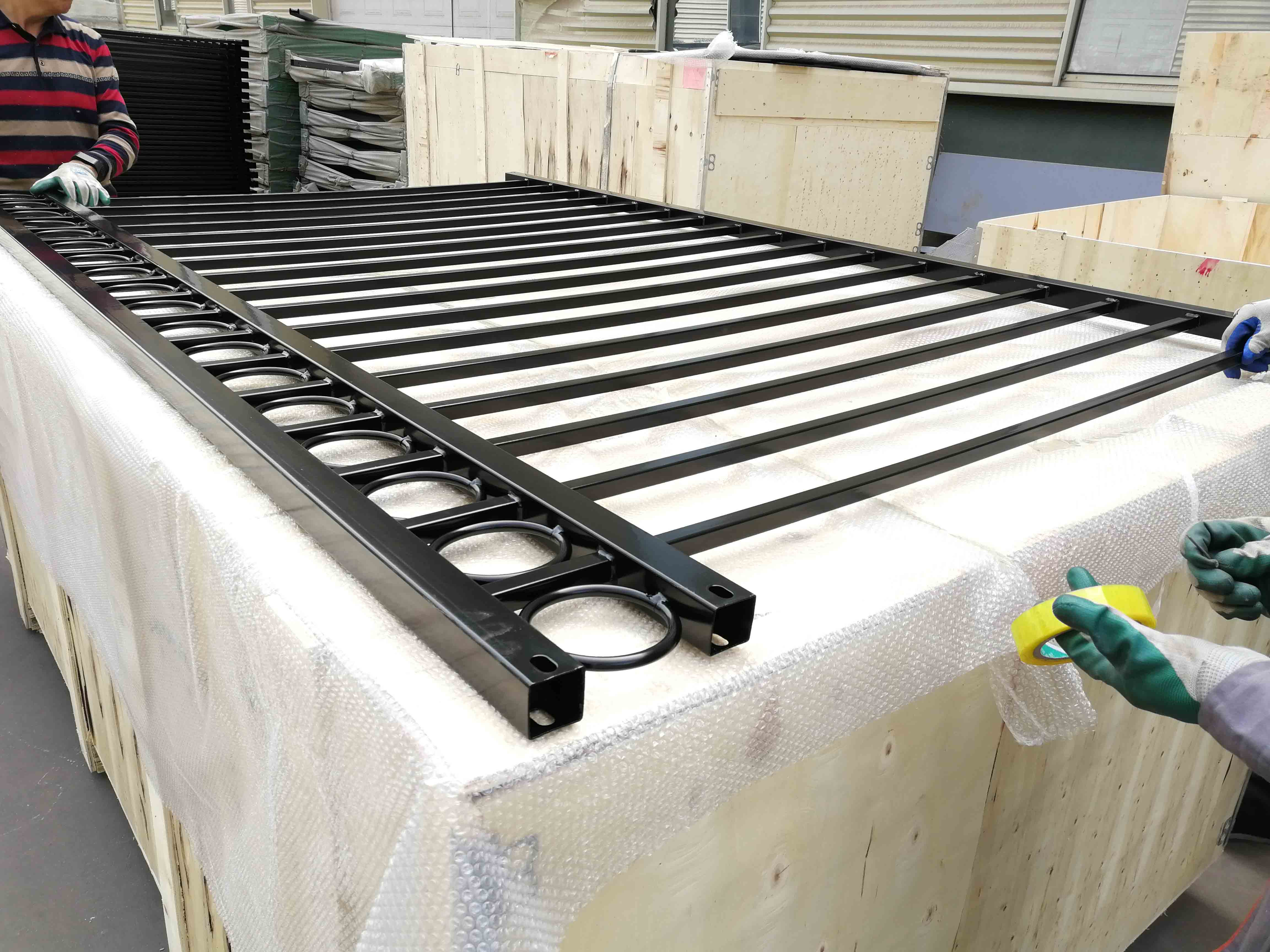 latest company news about Powder Coated Metal Tubular Picket Iron Fence  3