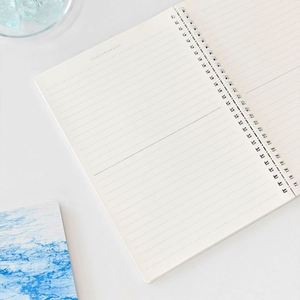 Cuaderno de Tareas para Estudiantes Blue Tide B5 con Espiral y Líneas Horizontales - Creativo, Hermoso y Fresco - Product Image 4
