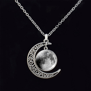 Collana <span class=keywords><strong>Pianeti</strong></span> Sistema Solare Terra Saturno Giove Ciondolo Cabochon in Vetro Gioielli Astronomici Spazio Esterno - Product Image 2