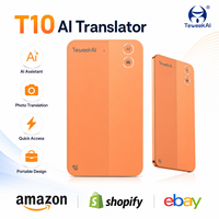 Traduttore Vocale AI T10 da Fabbrica, in Alluminio da 3,3 mm, 146 Lingue, Trascrizione, ChatGPT 4.5, NFC, Biglietto da Visita Tascabile