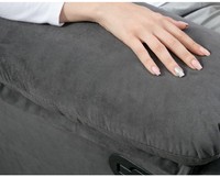 Chaise simple manuelle de canapé de Recliner de salon moderne confortable gris doux de tissu