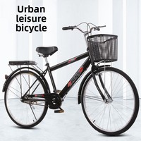 Vélo de ville léger en acier haute teneur en carbone de 26 pouces, best-seller pour adultes (hommes et femmes) ; Cadeau promotionnel en gros direct usine