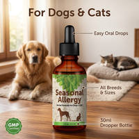 Gouttes liquides naturelles immunostimulantes pour animaux de compagnie, supplément à base de plantes contre les allergies pour chiens et chats, soin anti-démangeaisons pour la peau et le pelage, marque privée OEM