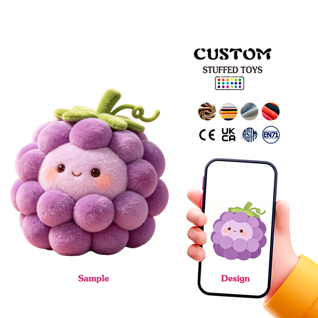Customized Fashionable Cute Super Soft Eco-friendly purple Ordinary Plush Keychain Made PP Cotton Filling Customized Accessories