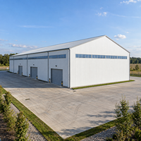 Atelier en structure métallique préfabriquée, isolation conforme à la norme EN 1090, entrepôt métallique, bâtiment industriel de fabrication