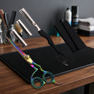 Ciseaux de coiffure professionnels pivotants à poignée longue en acier inoxydable pour droitiers de la marque ASAP pour salon de coiffure - Product Image 2