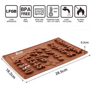Molde de silicona para hornear pasteles, herramientas de decoración con letras hebrea, números árabes, bricolaje, nuevo - Product Image 2