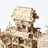 Festival chinois traditionnel en bois créatif carrousel Puzzle jouet Royal découpé au Laser Design Dragon Boat Jigsaw Puzzle