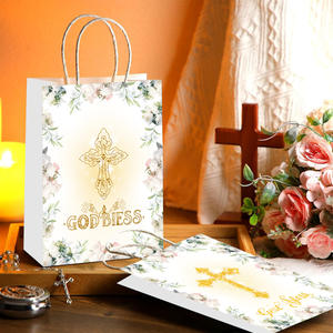 Papel Kraft blanco ecológico YS, manijas biodegradables clásicas, favores de fiesta de <span class=keywords><strong>bautizo</strong></span> religioso, <span class=keywords><strong>Ideas</strong></span> de regalos cristianos, compras - Product Image 4