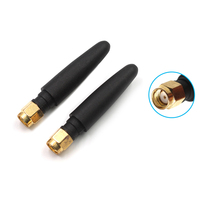 Antenne WiFi SMA RP-SMA 2,4/5,8 GHz double bande 3dBi 5 cm noire omnidirectionnelle