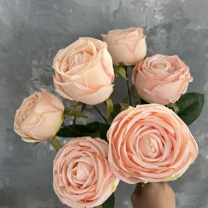 Flores Artificiales de Alta Calidad, 7 Cabezas, Rosas Austin, Rosa Grande, Tacto Real, para Decoración de Bodas y Eventos - Product Image 6