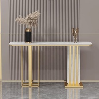 Tables d'entrée en pierre de quartz de luxe, style minimaliste nordique, table d'appoint décorative pour le salon, meubles modernes, console