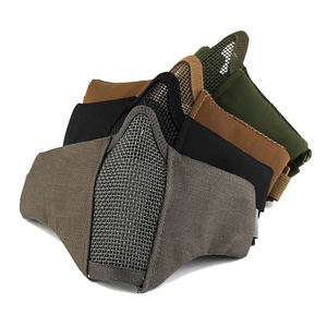 Masque en maille métallique pour le sport de plein air, <span class=keywords><strong>airsoft</strong></span>, paintball, CS, protection des oreilles, demi-visage, moto - Product Image 4