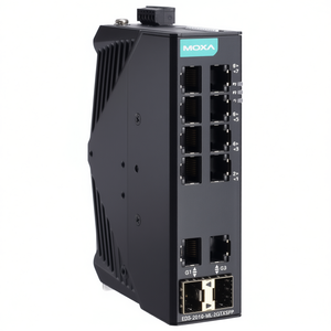 Moxa EDS-2010-ML-2GTXSFP Switch Gigabit No Administrado de 8 Puertos, Dispositivo de Red Industrial Ethernet, Conector SC/UPC, IEEE 802.3 - Product Image 2