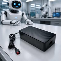 Chargeur de batterie au lithium 24V 8A 350W avec logo personnalisé, protection contre les surcharges, connecteur 100-240VAC pour adaptateur de robot