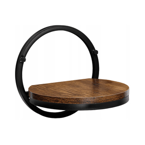 Étagère murale ronde pliable en métal et bois pour plantes suspendues, support mural pour plantes pour salon et décoration intérieure - Product Image 1