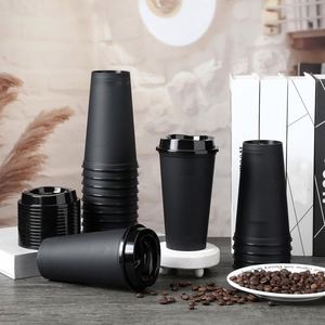 Vente en gros de gobelets de voyage réutilisables de 16 oz avec couvercles, gobelets à café en plastique, logo personnalisé - Product Image 2