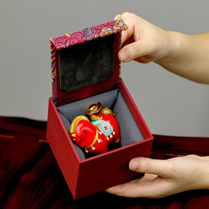 Horse Year Mascot Figurine Red Glossy Zodiac Decoration Gift For Office <b>Desk</b> Living Room Traditional Style - Product Image 4