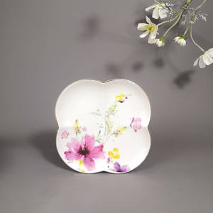 Autocollants en porcelaine fleurs Grace, service de table, vaisselle, hôtel jardin <span class=keywords><strong>Restaurant</strong></span>, céramique, ustensiles de cuisine, forme ronde, pour la maison, - Product Image 5