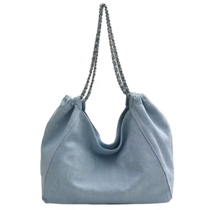Bolso de Mano de Lona Estilo Vaquero Retro para Mujer, Bolso de Hombro Hecho a Mano, Bolso de Mensajero Simple con Correa, Bolso de Compras a la Moda - Product Image 4