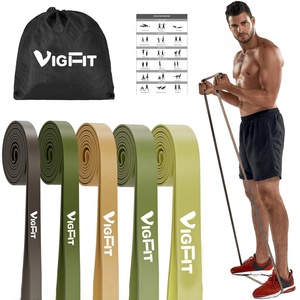 Fasce di resistenza Beige lunghe per l'<span class=keywords><strong>allenamento</strong></span> di uomini e donne-Set di 5 fasce di resistenza per fasce Pull-Up impostate per l'<span class=keywords><strong>allenamento</strong></span> a <span class=keywords><strong>casa</strong></span> - Product Image 1