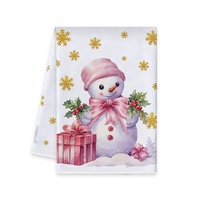 Serviette de cuisine absorbante en microfibre à séchage rapide, personnalisée CJD PINK, imprimée, décorative de Noël, pour cadeaux