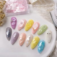 Coquille colorée Nail Art tranches 3D Nail Art flocons pour manucure décoration bricolage artisanat ongles paillettes