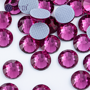 אבני חן קריסטל ג'לי בצבע סגול כהה, שטוחות גב, לקישוט שמלות, בכמות גדולה - Product Image 1