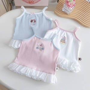 Canotte Estive per Bambine, Top Senza Maniche con Stampe Cartoon, Gilet Principessa in Cotone per Bambini e Neonati - Product Image 1