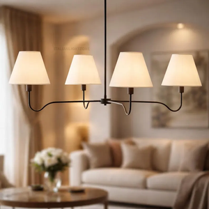 Lustre moderne élégant de style mid-century, luminaire suspendu multi-lumières pour salle à manger, cuisine, salon - Product Image 6