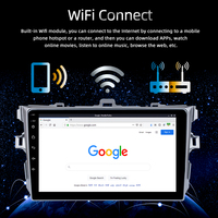 Layar Kapasitif 2 Din 9 Inch Phonelink Android Car Stereo Radio Player untuk Toyota Corolla 2007-2013