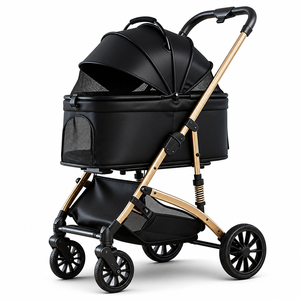 Carrito para Mascotas de 4 Ruedas con Toldo de Malla Ventilada, Transportador Transpirable para Perros y Gatos Pequeños - Product Image 2