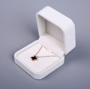 Wholesale Custom Logo <b>Black</b> Luxury Flannel pink Velvet Bangle Bracelet Gift Necklace Earring Ring Packaging <b>Box</b> - Product Image 5