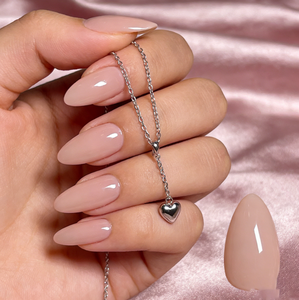 Hoge kwaliteit, puur roze, nude en amandelkleurige nagels. Eenvoudige, effen gekleurde nagelstickers in Europese stijl, gemakkelijk te dragen - Product Image 1